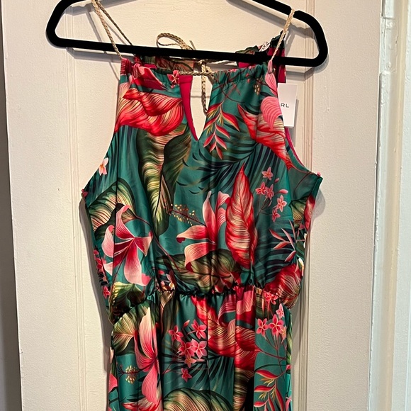 Flygirl - tropical Maxi Dress made in Italy new with tags - Picture 7 of 11